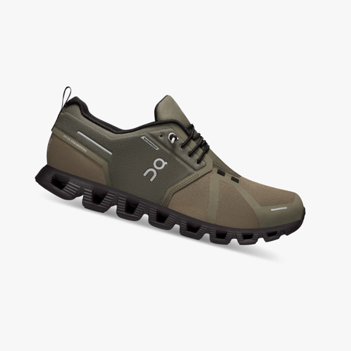 On Running Cloud 5 Waterproof Muške Tenisice Olive/Black | 6378NHIRJ