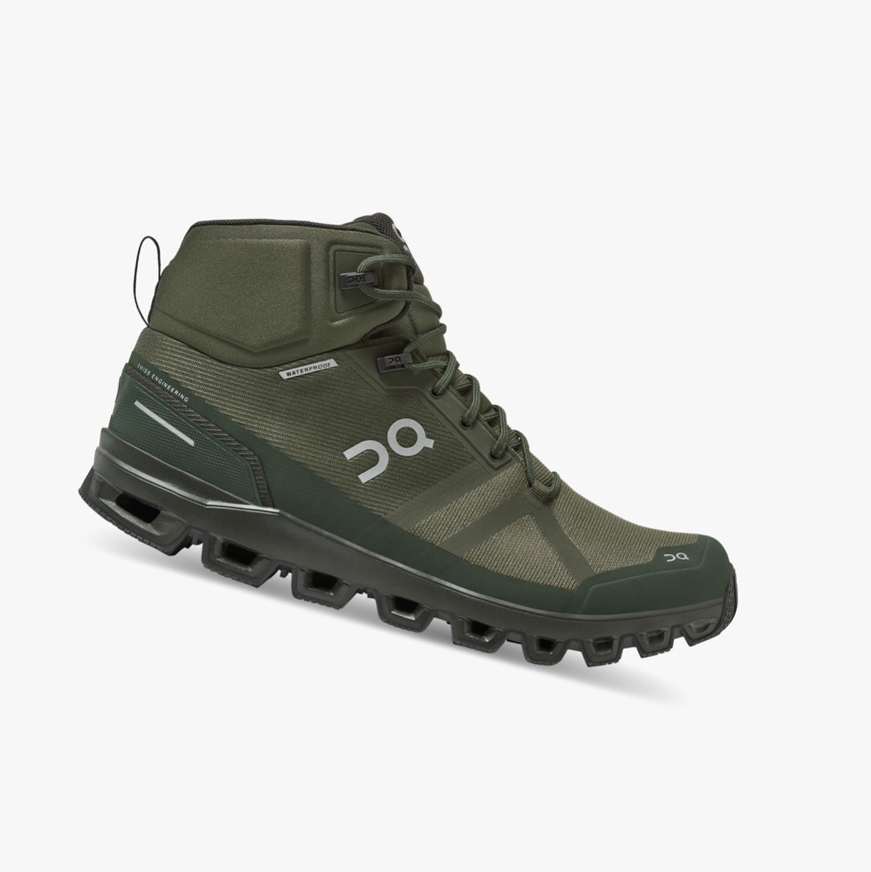 On Running Cloudrock Waterproof Muške Planinarske Cipele Maslinasto Zelene | 6013LTQKZ