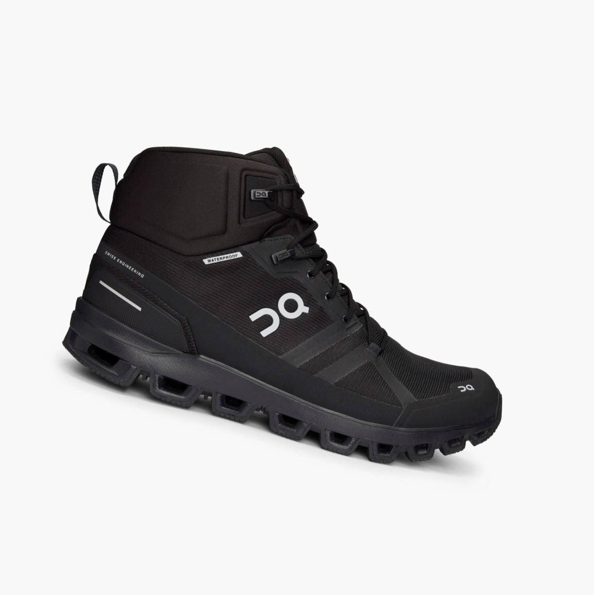 On Running Cloudrock Waterproof Muške Planinarske Cipele Crne | 6047BQPWR