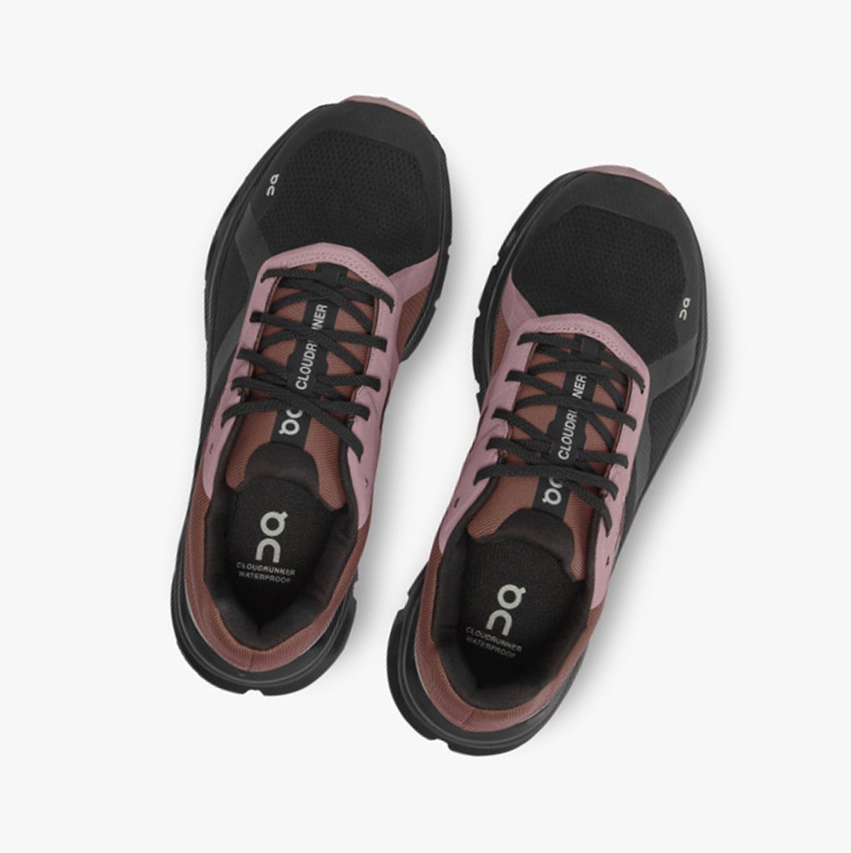 On Running Cloudrunner Waterproof Ženske Tenisice Black/Grape | 8906LWZKC