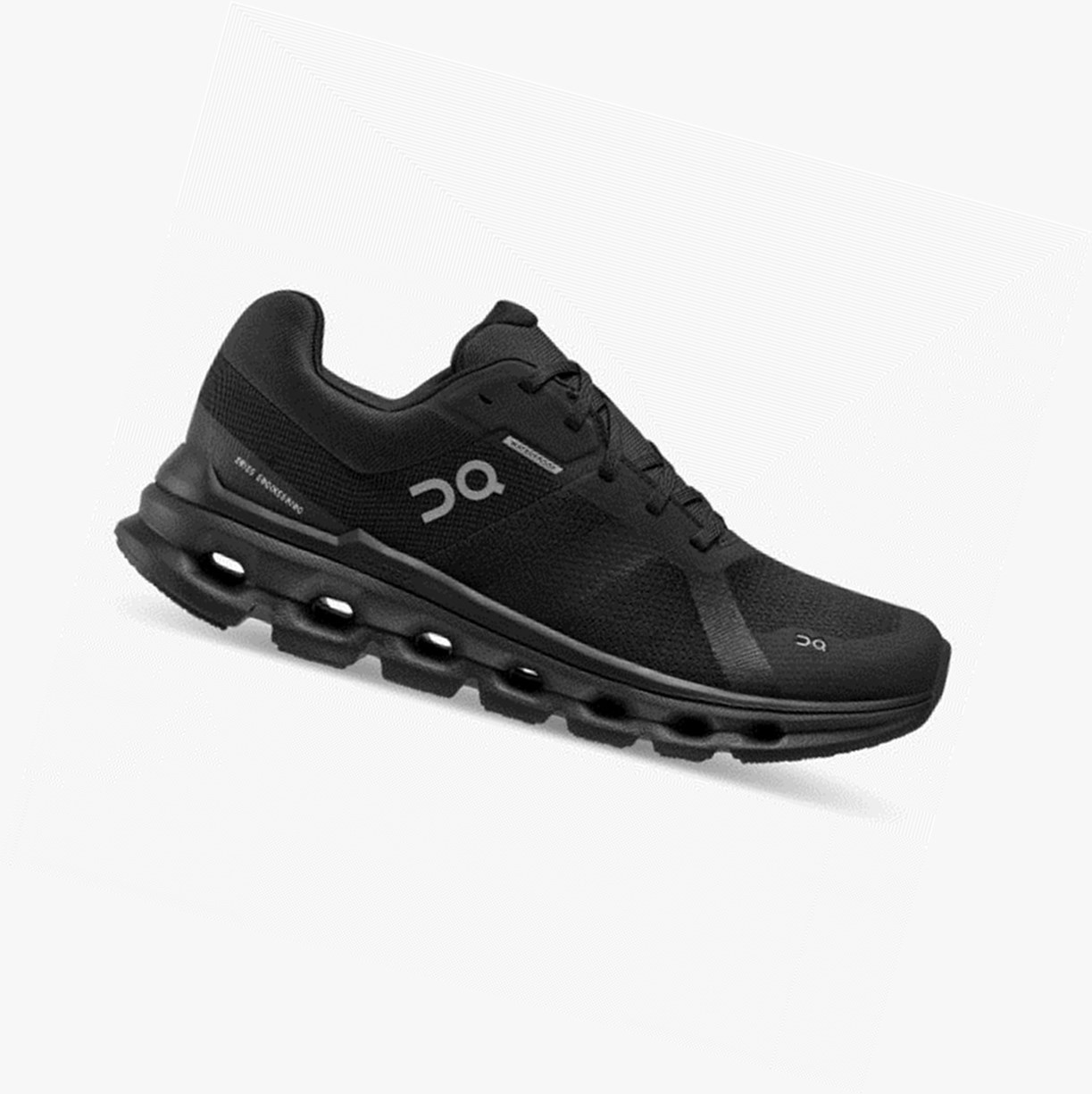 On Running Cloudrunner Waterproof Ženske Tenisice Crne | 9576DYFPE