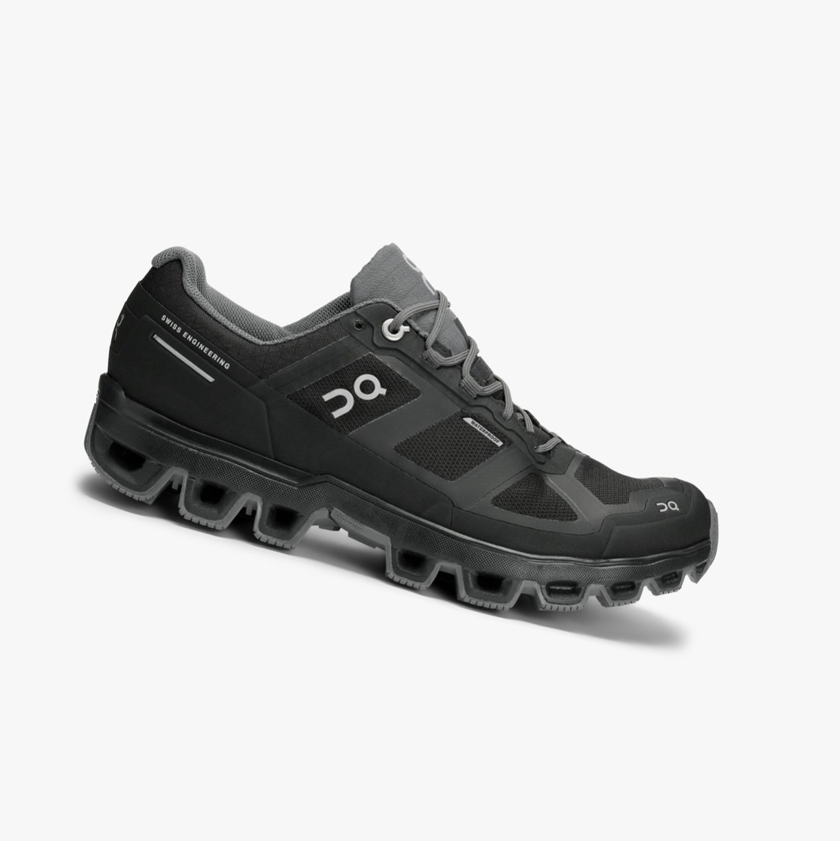 On Running Cloudventure Waterproof Ženske Tenisice Za Trčanje Crne | 9206QACZI