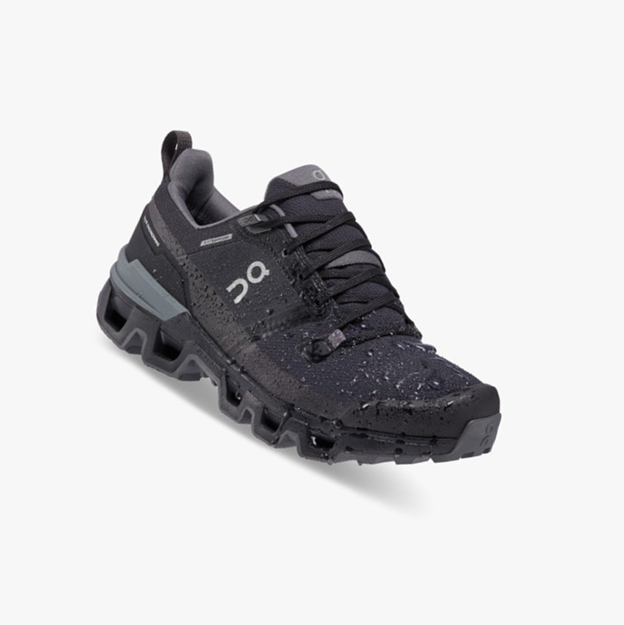 On Running Cloudwander Waterproof Ženske Tenisice Black/Eclipse | 8037ANQWH