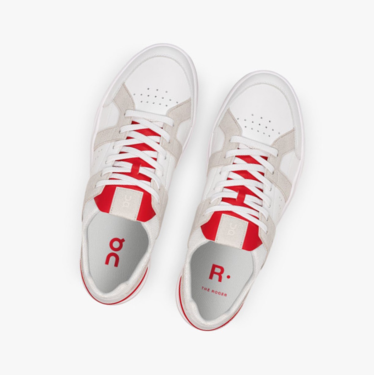 On Running THE ROGER Clubhouse Muške Tenisice White/Red | 0291CRLKM