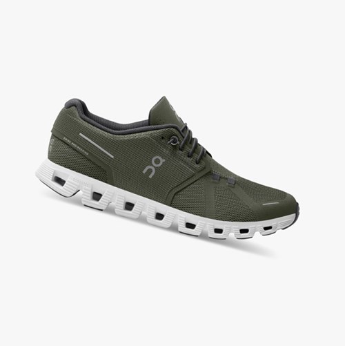 On Running Cloud 5 Muške Tenisice Olive/White | 1638QBRWA